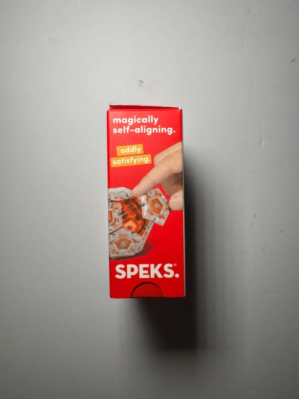 Speks Geode Magnetic Fidget Sphere 12-Piece Orange Pentagon Set in Box